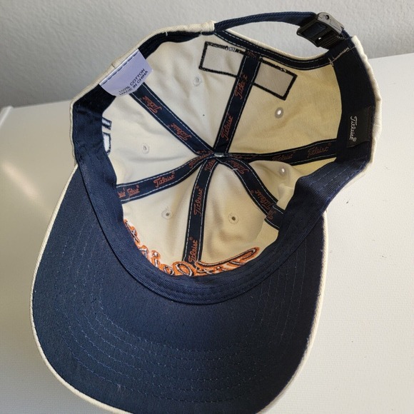 Titleist FootJoy FJ Golf Hat Cap Logo Tan Blue Orange Adjustable Tigers - Picture 5 of 13